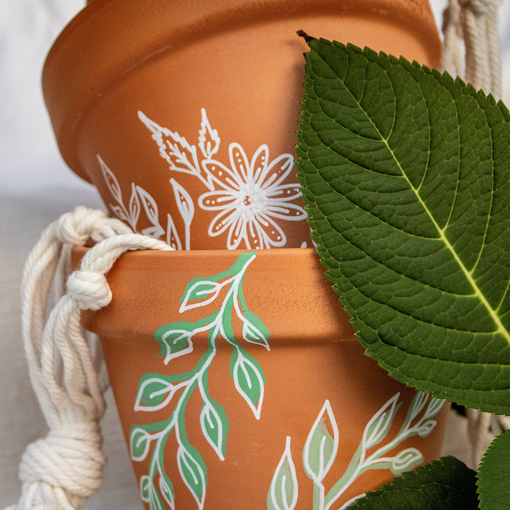 Flower Outline Plant Pot